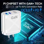 65W Dual-Port USB-C Charger with Fast Charge Cable