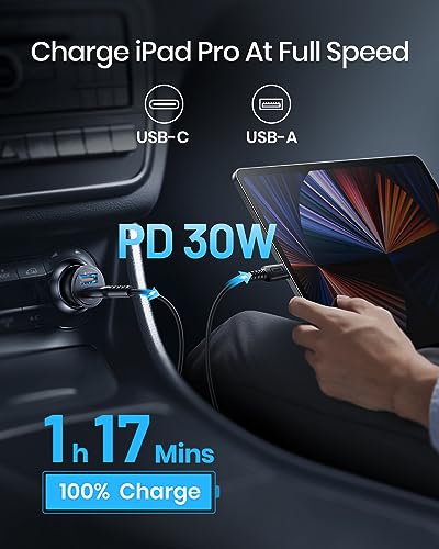 INIU USB-C Dual Port Car Charger 30W