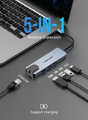 Lemorele 6-in-1 USB-C Hub with HDMI and Ethernet
