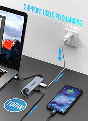 Lemorele 6-in-1 USB-C Hub with HDMI and Ethernet