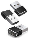 USB-C to USB Adapter 3-Pack for Apple & Samsung