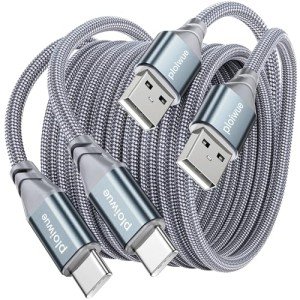 USB-C Fast Charger Cable Pack (2x 2M)