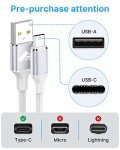 2M Fast Charge USB-A to USB-C Cable