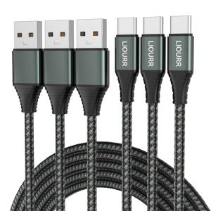 3-Pack Braided 1M USB-C Fast Charge Cables