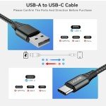 3-Pack Braided 1M USB-C Fast Charge Cables