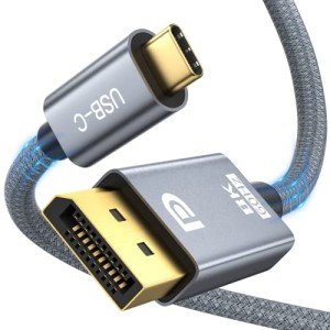 8K USB-C to DisplayPort Cable - Thunderbolt 4 Compatible