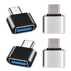 iJiGui USB-C to USB-A Adapter 4-Pack