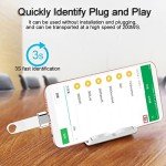 iJiGui USB-C to USB-A Adapter 4-Pack