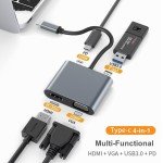 4-in-1 USB-C to HDMI Adapter with Fast Charging