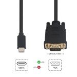 Duttek USB-C to VGA Cable 1080P, 1.8m