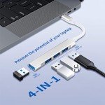 4-Port USB-C Hub Adapter for Laptops and Devices