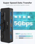 Aceele USB-C Hub 4-Port with LED Switches