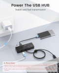 Aceele USB-C Hub 4-Port with LED Switches