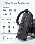 Aceele USB-C Hub 4-Port with LED Switches