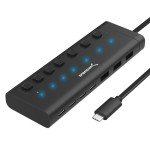 SABRENT 7-Port USB-C Hub with Power Switches