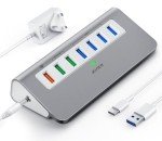 7-Port USB-C Hub with Fast Charging Ports