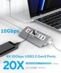 7-Port USB-C Hub with Fast Charging Ports