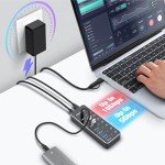 7-Port USB-C Hub with 10Gbps Data Transfer