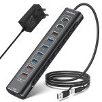 RSHTECH 60W 10-Port USB-C Hub Splitter
