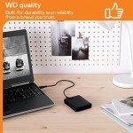 2TB USB-C Portable External Hard Drive - Black
