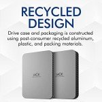 LaCie 1TB Mobile Drive, USB-C Portable Storage