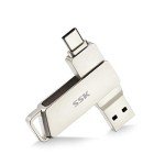 SSK 128GB USB-C Dual Connector Flash Drive