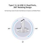 64GB USB-C Dual Flash Drive, 200MB/s Speed