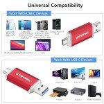 THKAILAR 128GB USB-C 2-in-1 Flash Drive