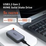 SSK 500GB USB-C Portable NVME SSD Drive