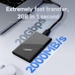 Fanxiang 1TB USB-C Portable SSD, 2000MB/s