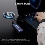 1TB USB-C Portable SSD with Fingerprint Security