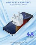 40W Fast Charge 4-Port USB-C Charger Plug