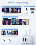 40W Fast Charge 4-Port USB-C Charger Plug