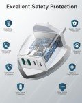 40W Multiport USB-C Fast Charger for iPhone/Samsung