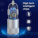 48W Dual USB-C Car Charger with Cables