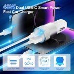 48W Dual USB-C Car Charger with Cable