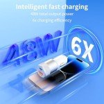 48W Dual USB-C Car Charger with Cable