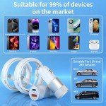 48W Dual USB-C Car Charger with Cable