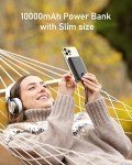 VEEKTOMX 10000mAh Fast Charging USB-C Power Bank