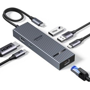 UGREEN 6-in-1 USB-C Hub with Ethernet Adapter