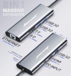 8-in-1 USB-C Hub with Ethernet & HDMI