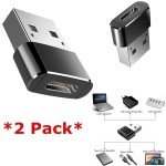 USB-C Female to USB-A Male Adapter (2 Pack)