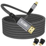 25 ft Braided USB C to HDMI Cable