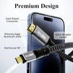 25 ft Braided USB C to HDMI Cable