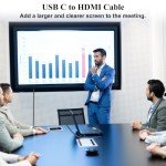 25 ft Braided USB C to HDMI Cable