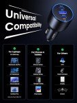 UGREEN 130W 3-Port USB-C Car Charger
