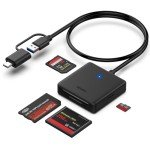 4-in-1 USB-C Memory Card Reader Adapter