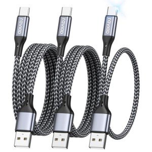 RAVIAD USB-C Fast Charging Cable 3-Pack