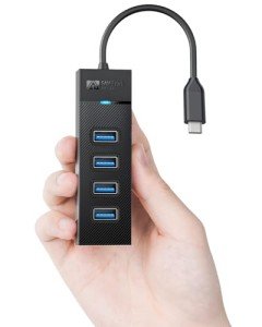 4-Port USB C Hub for Type C Devices