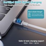 2M Nylon Braided USB-C to USB-C Cable